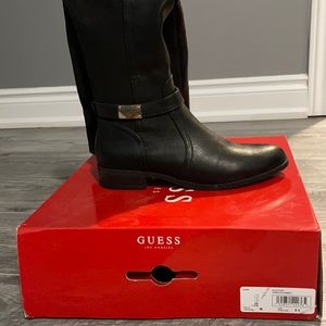 Guess over the knee black boots medium width, 8.5